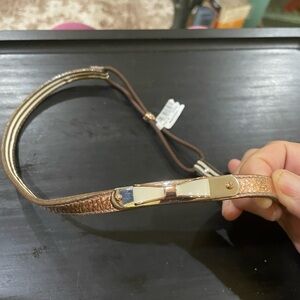 EUC Henri Bendel Elegant Rose Gold and Brown Women's Headband